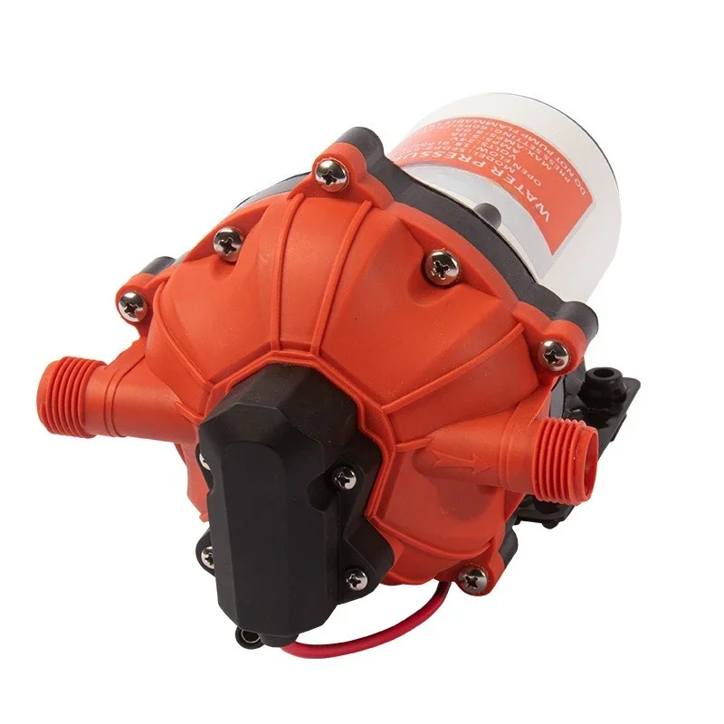 Self-priming high-pressure flushing 12-volt DC industrial diaphragm water pump, marine large-flow 24V sprayer