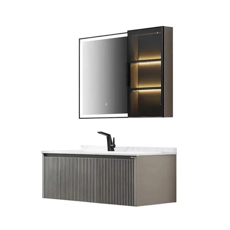 

Bathroom Storage Set Single Sink Wooden Modern Hotel Bathroom Vanity