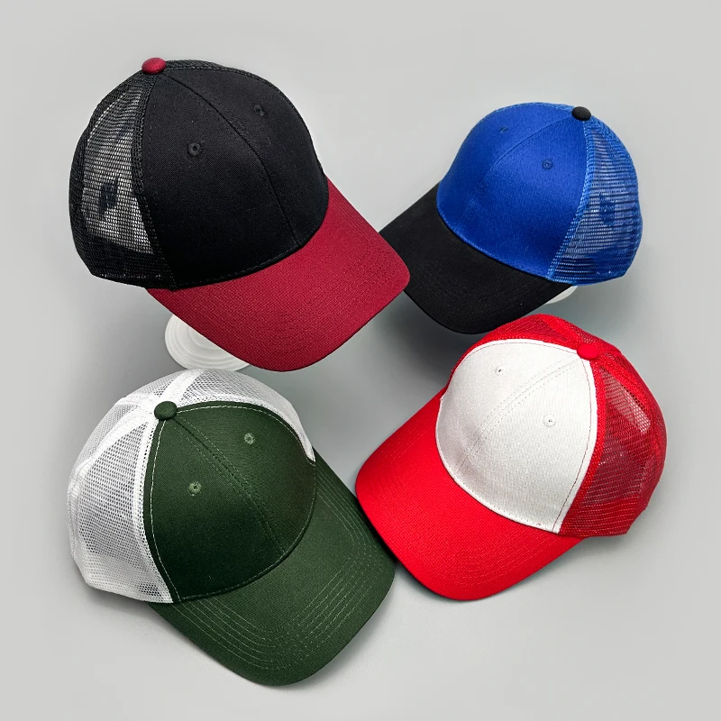 Outdoor Color Block Baseball Hats New Men Women American Style Sunshade Breathable Personal Street Versatile Fashion Truck Caps