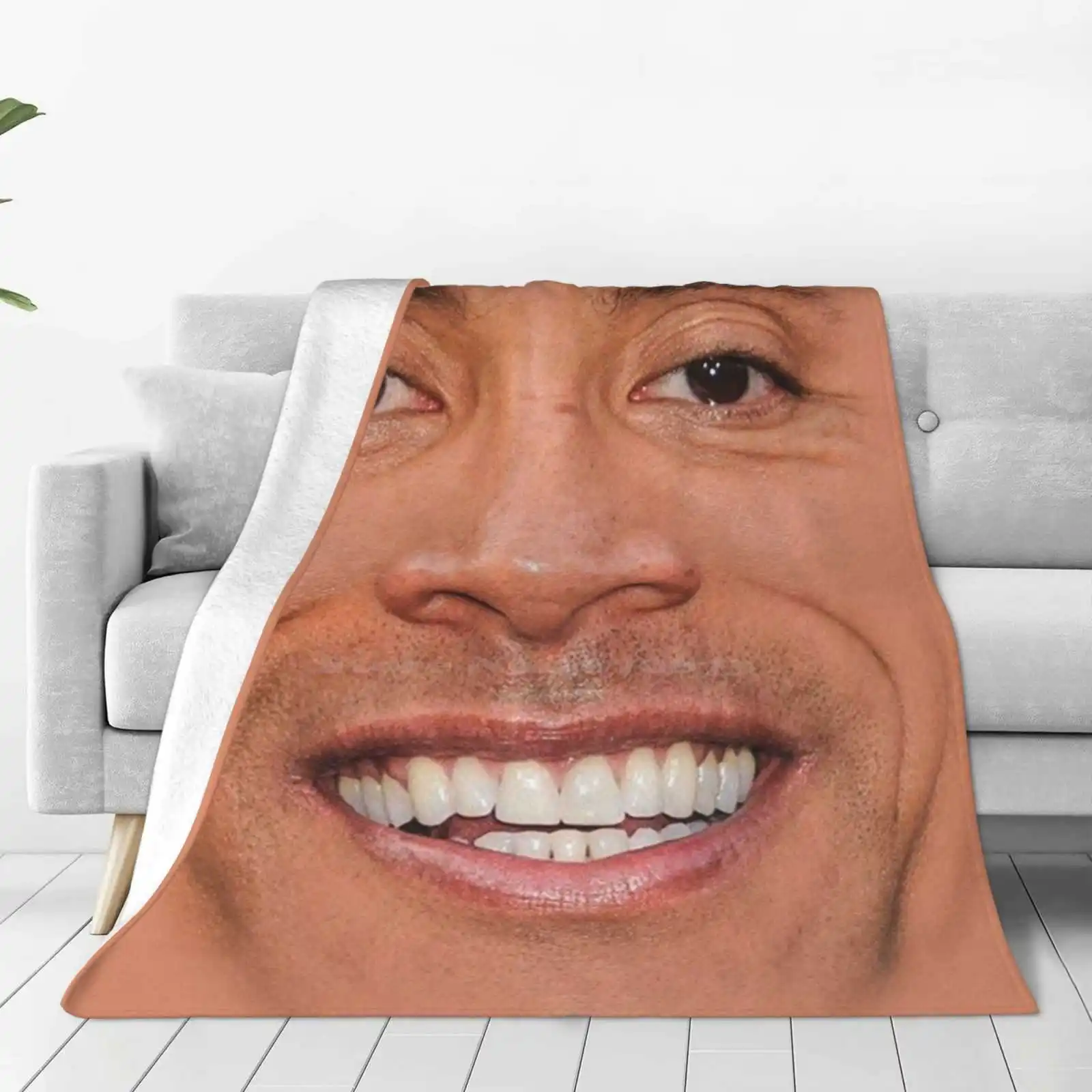 Dwayne Best Selling Room Household Flannel Blanket Dwayne Johnson Wrestling Wrestler Fighter Fighting Adult Swim Funny Memes