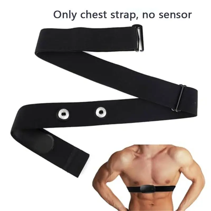 1PC Heart Rate Belt Adjustable Elastic Chest Belt Soft Strap Band Heart Rate Sensor Monitor Chest Belt Strap Replacement
