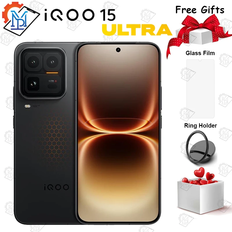 T�l�phone mobile iQOO 15 Ultra 5G, �cran AMOLED 6,83 pouces 144 Hz 2K, Snapdragon 8 Elite, 7800 mAh, 100 W, appareil photo 50 MP, smartphone d�bloqu�