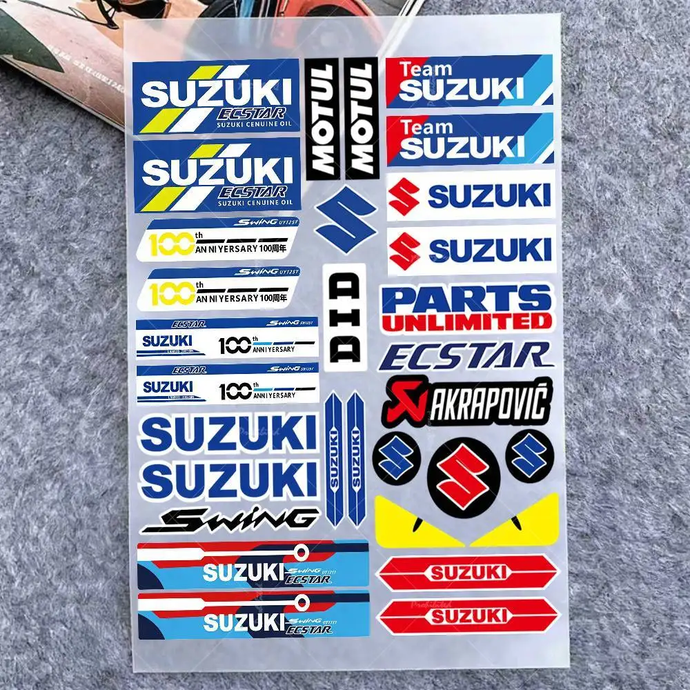 Pegatinas para SUZUKI, Adhesivos para Moto, Carrocería, Parachoques, Ventanas, Motocicleta, Laptop, Paredes, Vinilo Decorativo, Accesorios para Tuning de Autos