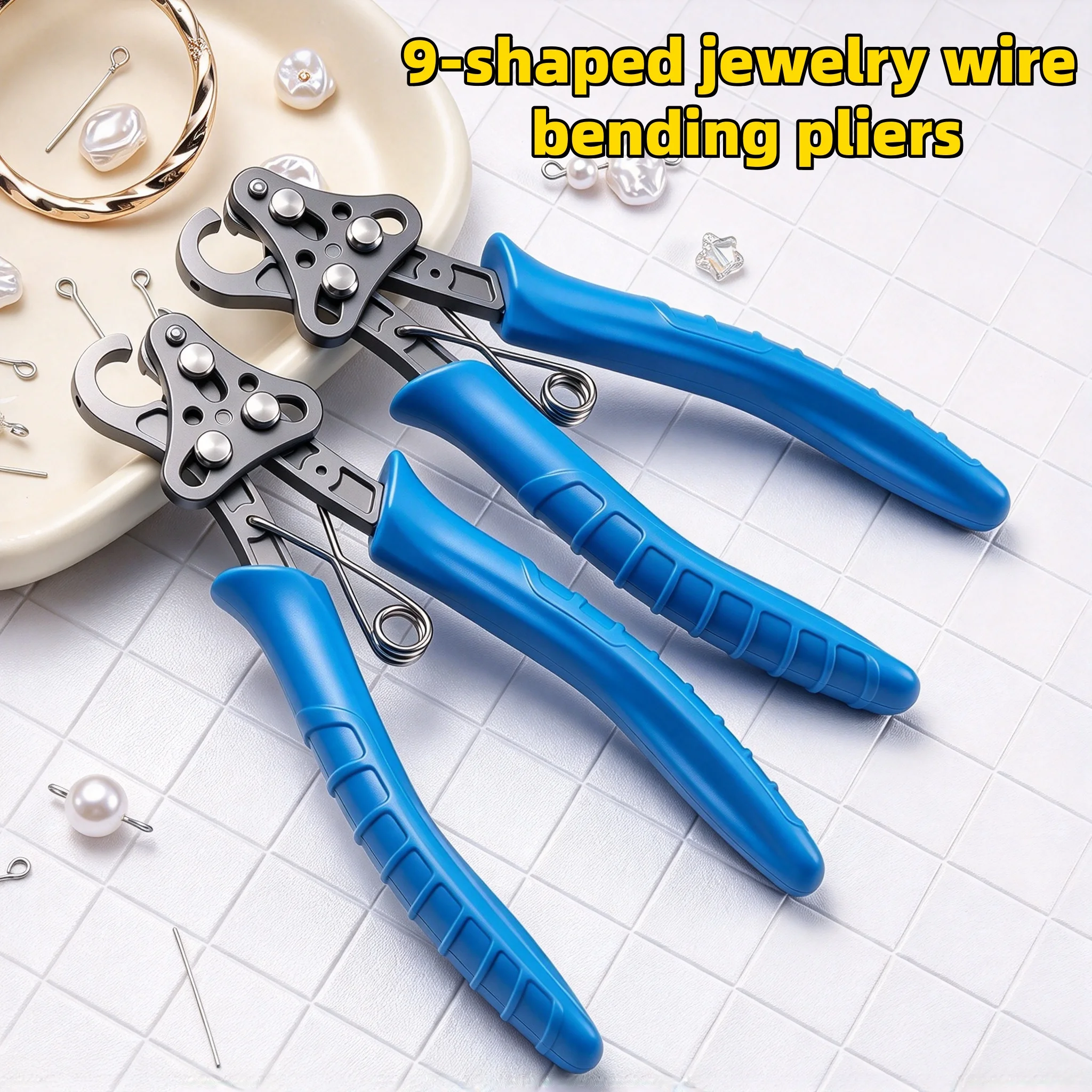 Diy Accessory Tools: 9-Letter Spring-Nibbed Pliers, Automatic Rebound Hand-Held Round-Nibbed Wire Twisting Pliers