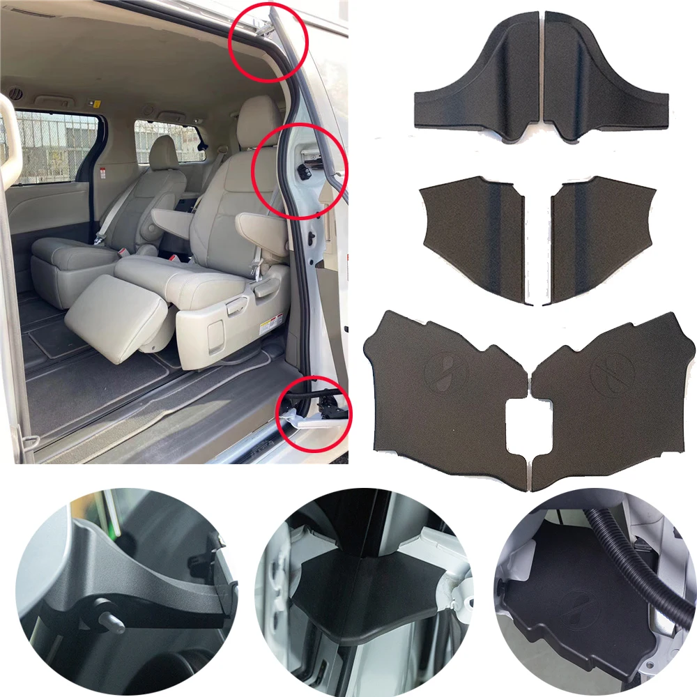 For Toyota Sienna 2021 2022 Center Left and Right Sliding Door Hinge Cover Panel Protective Cover Case Auto Accessories