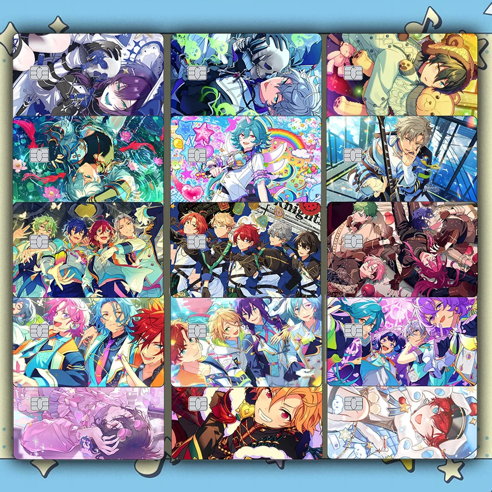 

Maiden Game Ensemble Stars Credit Card Skin Stickers Suitable for VISA JCB Mastercard and Other IC Bank Cards Decorations