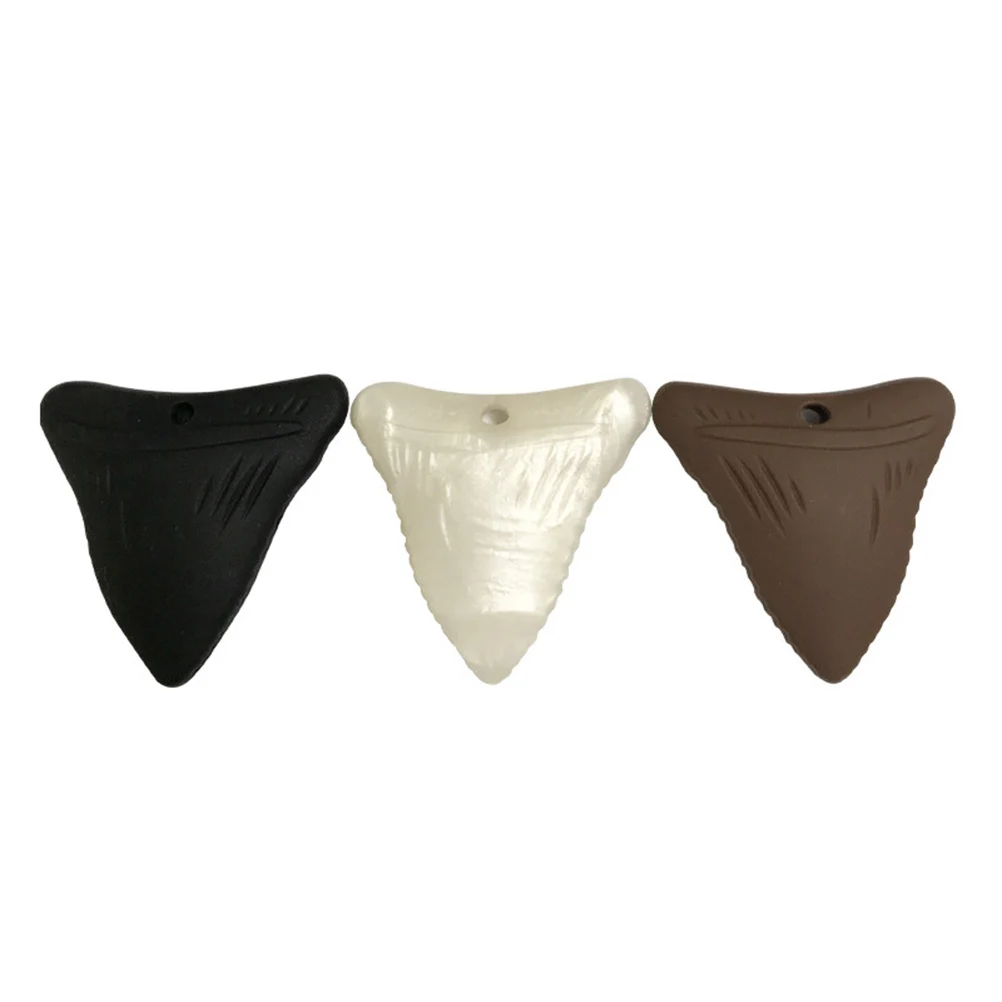 

3pcs Baby Teether Shark Chew Durable Soft Texture Molar Pendant For Teething Relief Autism Kids Wearable Necklace Drool Bib