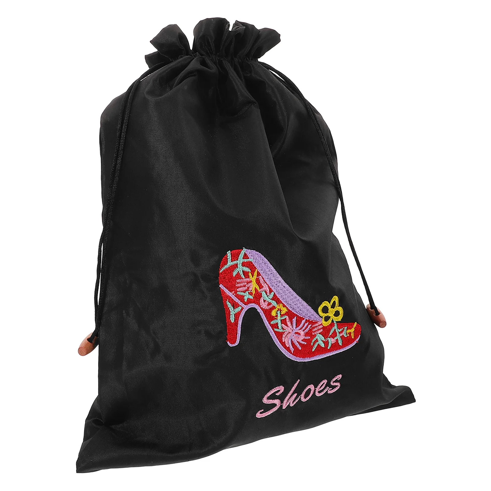 

Pointe Shoe Storage Bag Black Ballet Dance Shoes Pouch Drawstring Large Space Durable Material Organizer Practice Fitness