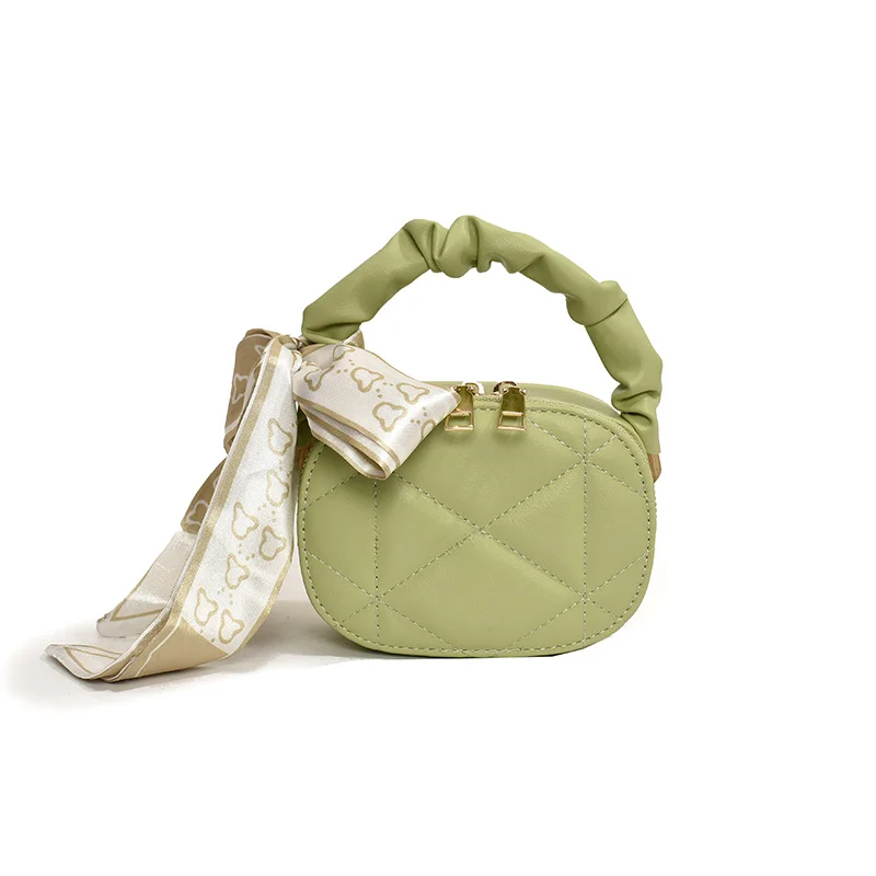 Saco de seda lenço arco mensageiro para crianças, bolsa para mãe e filhos, bolsa para menina, sacos crossbody para mulheres