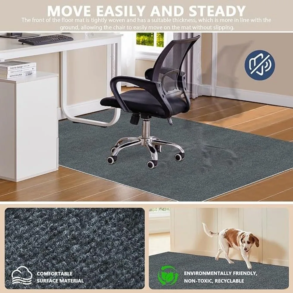 Non Adhesive Office Chair Mat Self-adhesive Anti Slip Wooden Floor Protection Pad Rolling Wheelchair Carpet