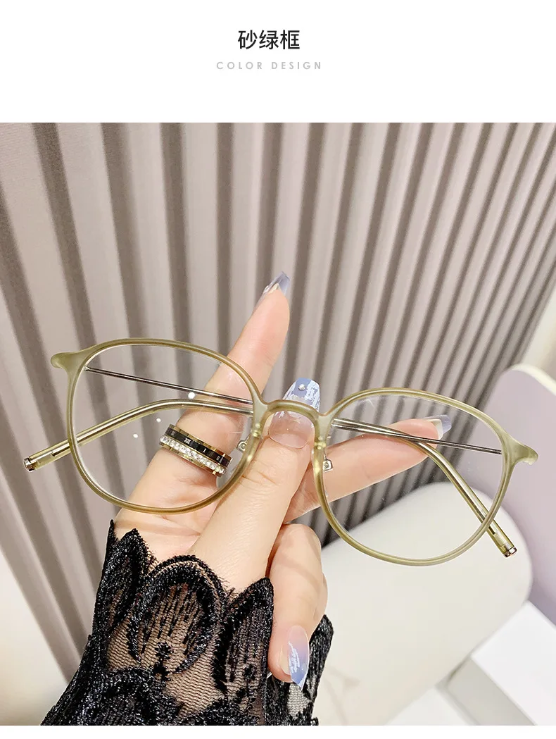 Presbyopie-Brille mit PC + Metallrahmen, runde Schildpatt-Anti-Blaulicht-Brille, 0 Grad, kann zur Dekoration verwendet werden – Detail 19