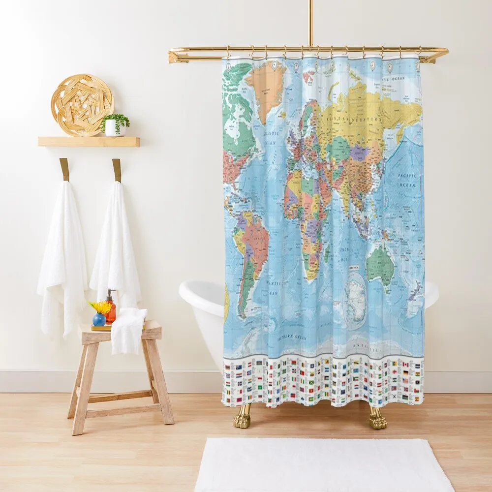 puzzle world Shower Curtain Set For Bathroom Shower Curtains Waterproof Luxury Bathroom Shower Curtain