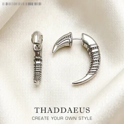 Earring Claw New Vintage 925 Sterling Silver Gift For Women High Quality Fine Jewelry