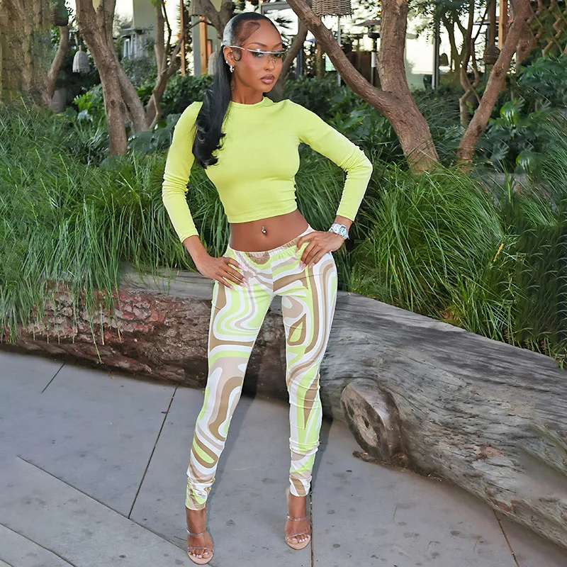 

Crop Tops 2 Piece Pant Set Outfits Y2K Streetwear 2025 Winter Fall Women Tracksuit Elegant Sexy Two Piece Sets