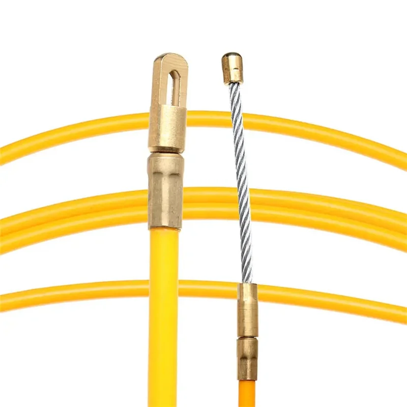 3mm/4mm/6mm Fiberglass Wire Cable Puller Fish Tape Reel Conduit Ducting Rodder Pulling Puller Guide Device 5/10/15/20M