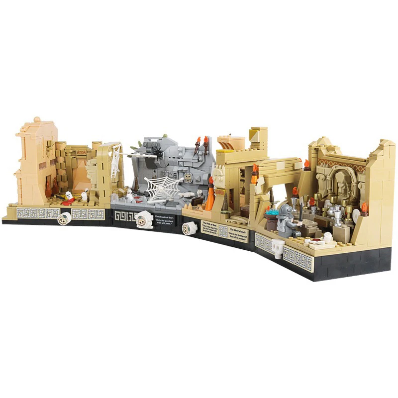 Movie Game MOC WGC 66037 Indiana Jones Tomb Adventure Raiders of the Lost Ark Model 2388PCS Building Blocks Brick Puzzle Toys