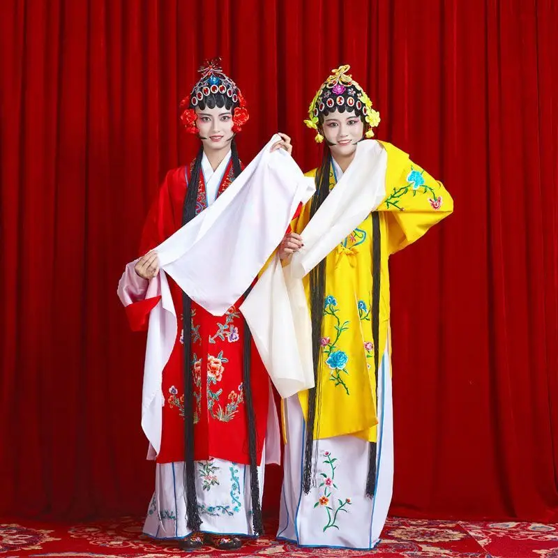 Huadan Beijing Opera Costumes Peking Opera Martial Arts Clothes Water Sleeved Shaoxing Opera Miss Huangmei Opera Dress