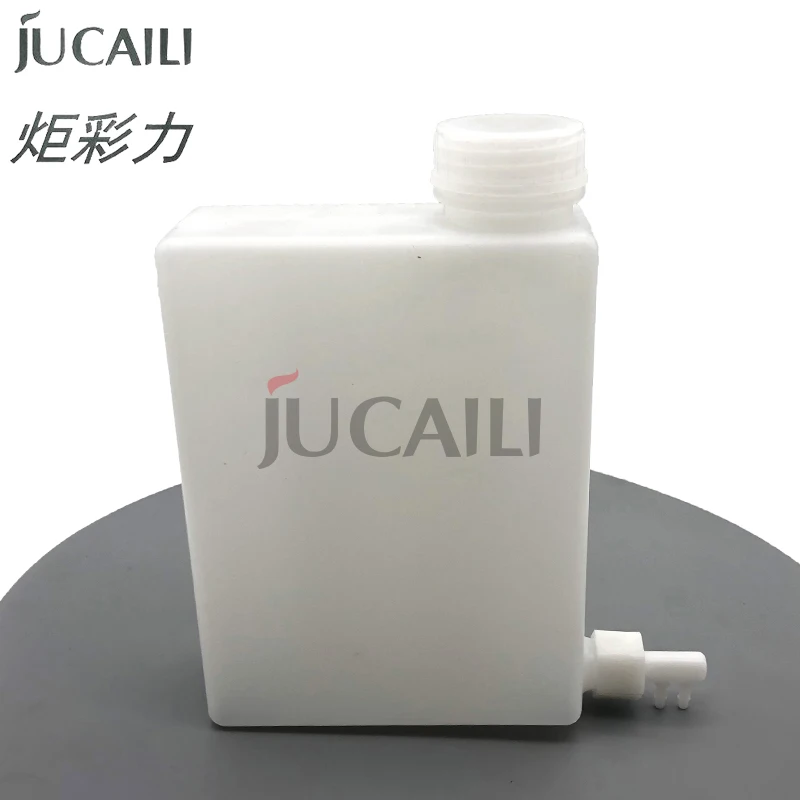 JCL 800mL Double Outlets Ink Tank Corrosion Resistant White Eco Solven Ink Cartridge 0.8L for Inkjet Plotter Printer