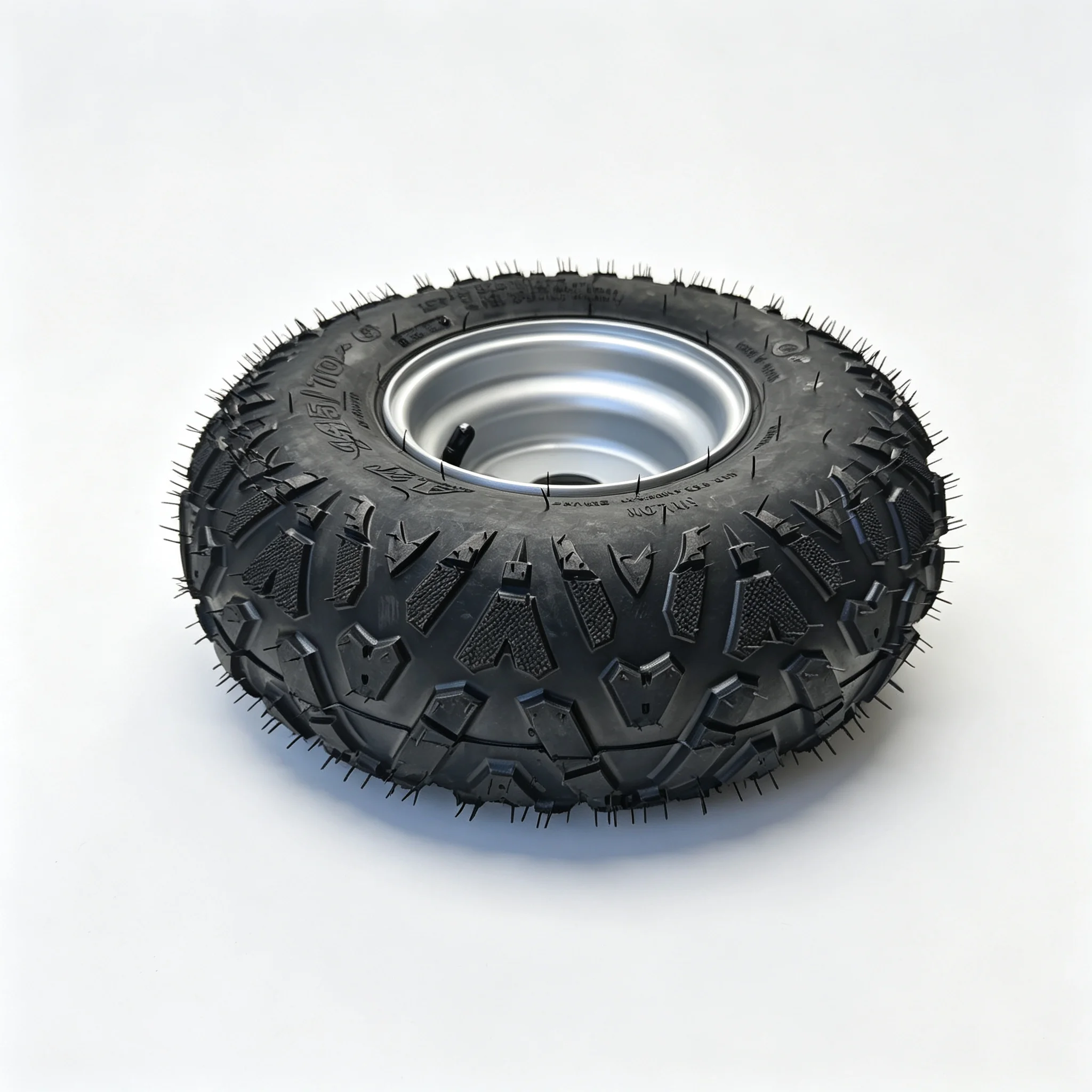 145/70‑6 6 Inch ATV Go Kart Tubeless Vacuum Tire Wheel Hub Assembly, 3‑Hole Rim Complete Wheel Assembly, Replacement Parts for Q