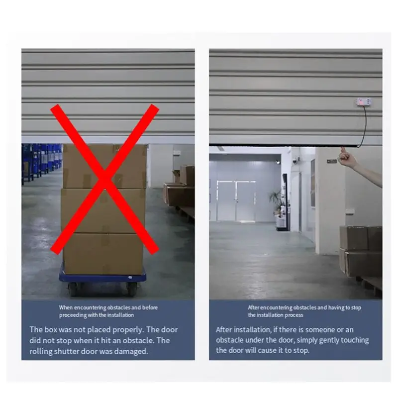 B29C-External Rolling Shutter Door Stop Motor Tubular 433 Resistance Stop 1 Meter Wire Included