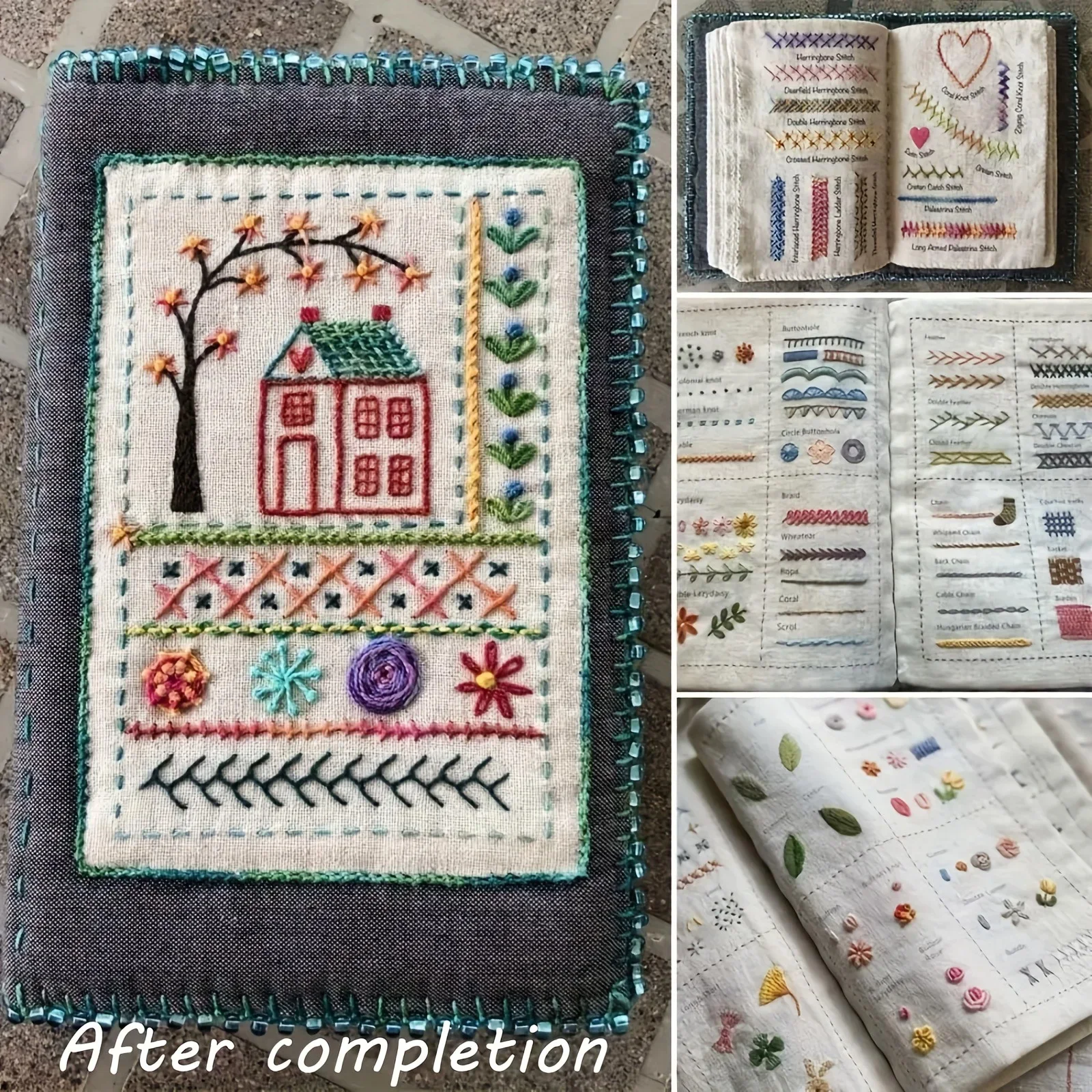 Embroidery Guide Paper - DIY Embroidery Stitch Book - Hand
