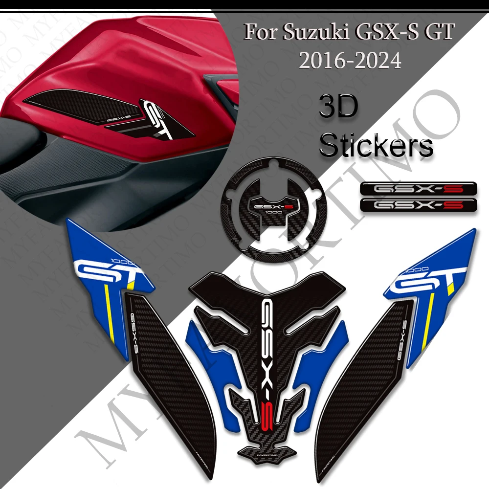 

For Suzuki GSX-S 1000 S GT GSX-S1000GT GSX S1000 GSX-S1000 Tank Pad Side Gas Fuel Oil Knee Protector Stickers Decals 2016-2024