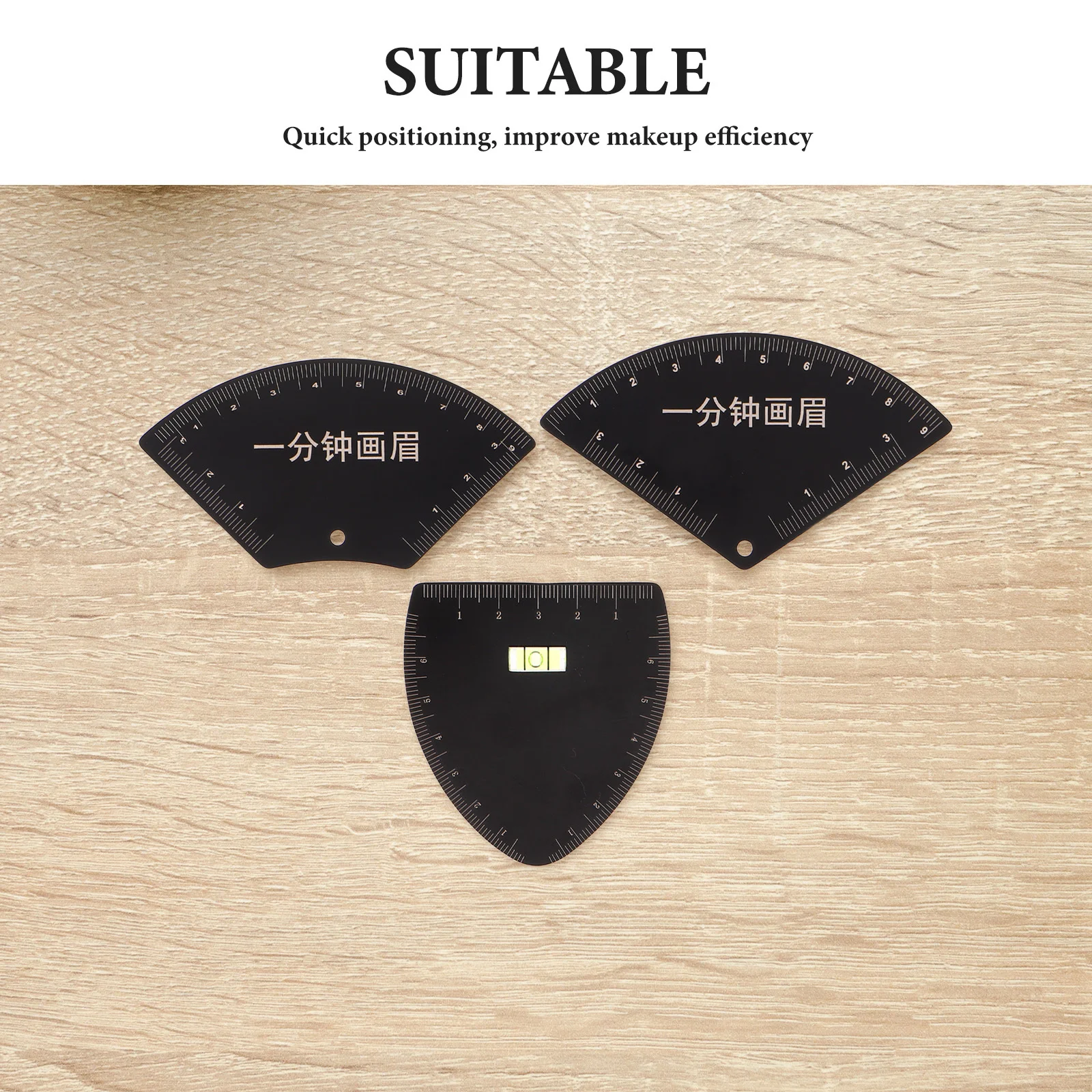 3Pcs Eyebrow Mapping Tool Set Durable Measuring Shaper Kit for Beginners Professionals Accurate Symmetrical Brow Positioning