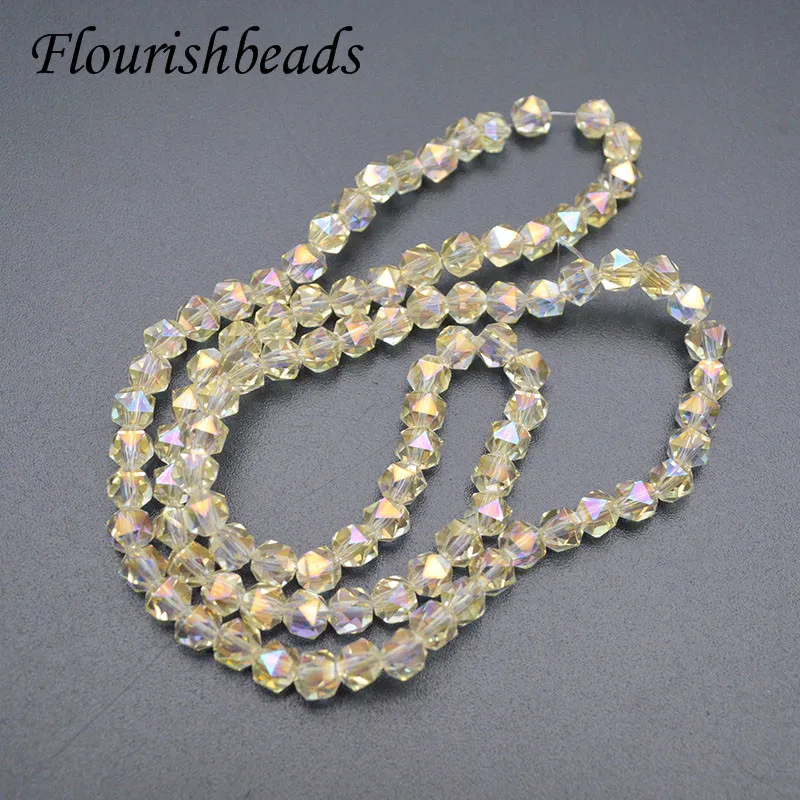 

Wholesale Glass Crystal Faceted Beads 5mm Pentagonal Bead Crafts DIY Bracelet Accessories for Jewelry 10 Strands/lot