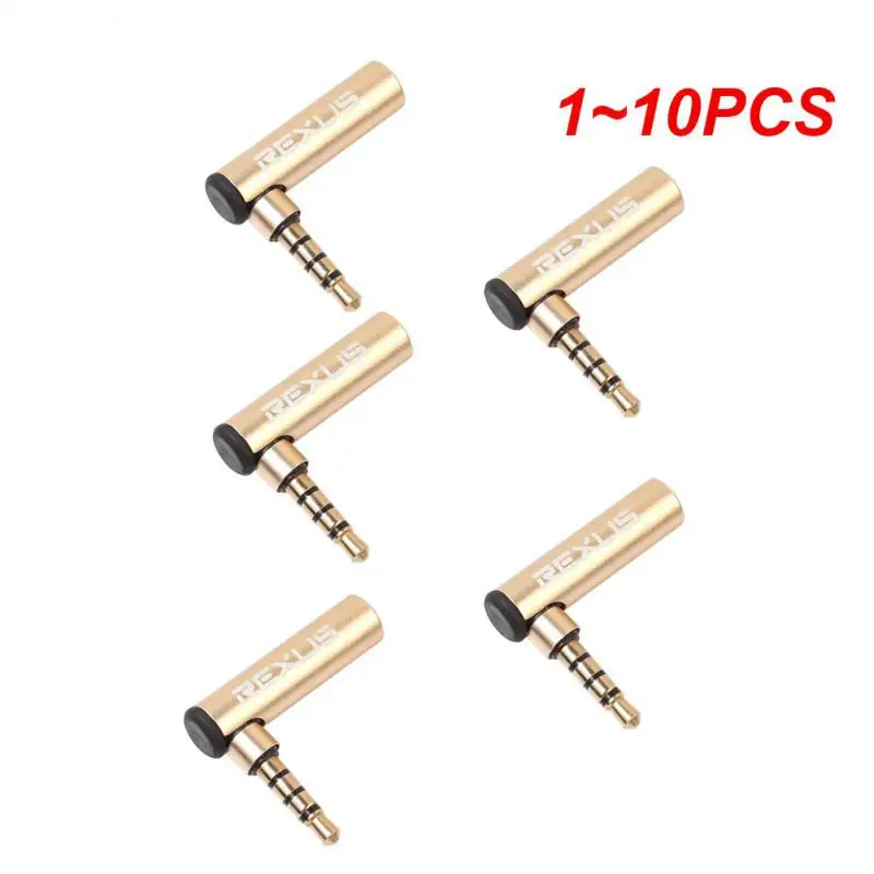 3.5mm Male To .3.5mm Female Stereo Audio Adapter 90 Degree Right Angle Gold-Plated  Connector Headset Converter For