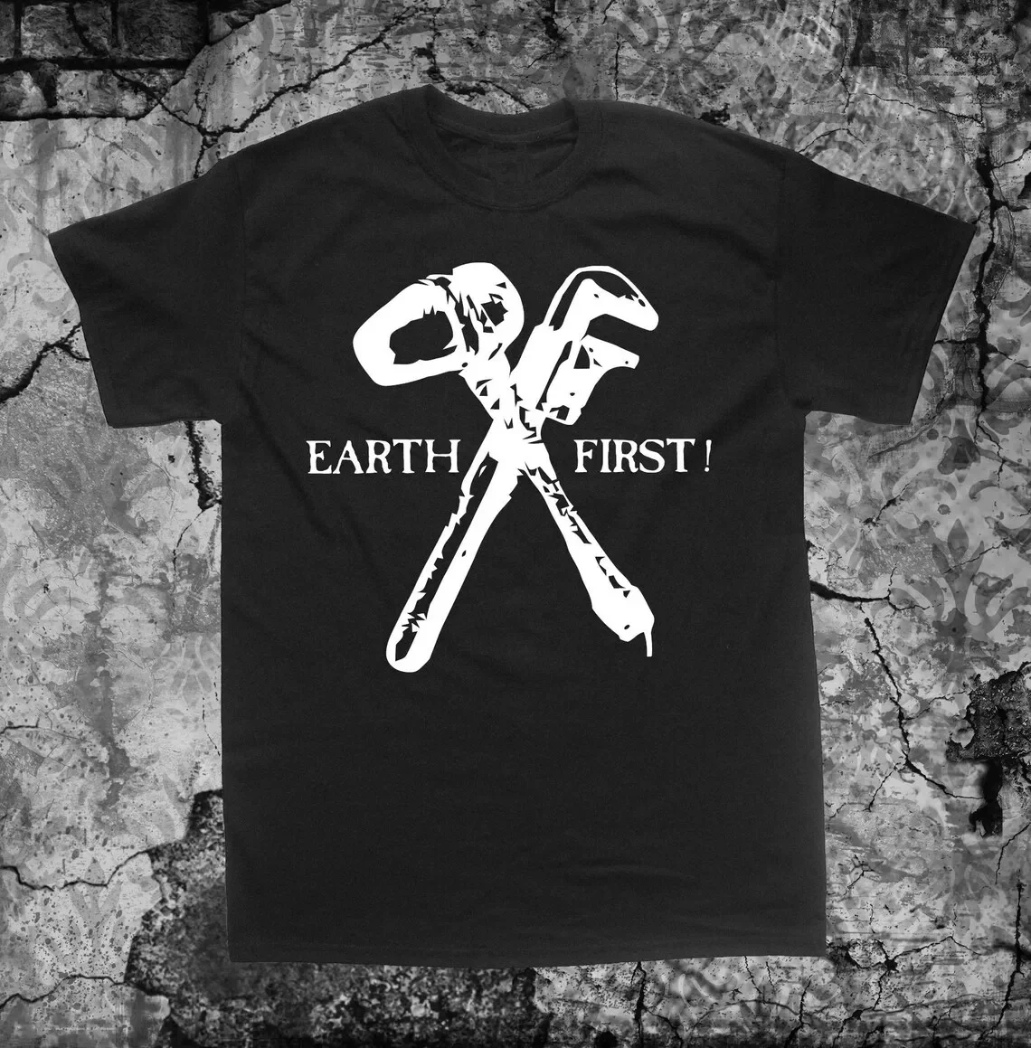 Earth First Shirt Earth Liberation Front Anarchy Human Anti Government Vegetarian Vegan T Animal Plus Size Tops