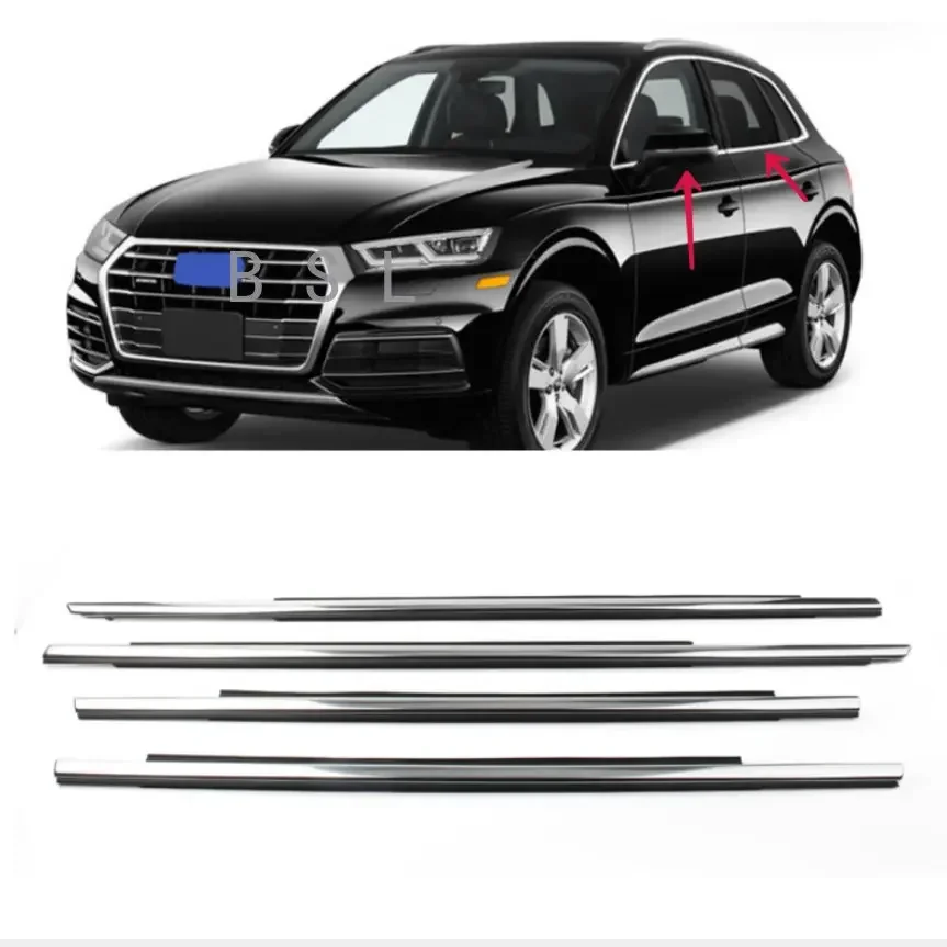 

Car Weatherstrip Window Moulding Trim Door Seal Belt For Audi Q5 2009 2010 2011 2012 2013 2014 2015 2016 2017 2018 4pcs Chrome