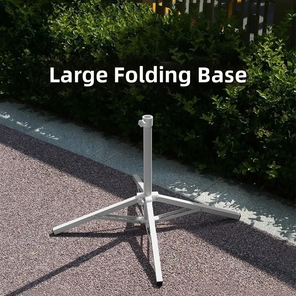 Foldable Steel Umbrella Base Four Legged Fixed Stand Scratch Resistant Sunshade Umbrella Heavy Duty Iron Frame