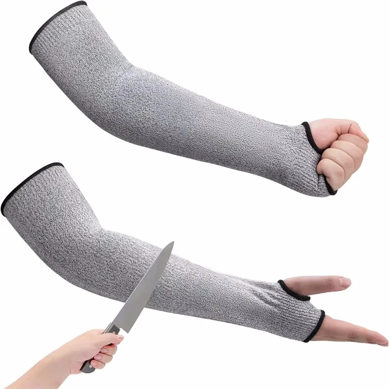 1Pc Level 5 HPPE Cut Resistant Anti-Puncture Work Protection Arm Sleeve Cover Anti-cut Level 5 Safety Work Gloves Cut Gloves