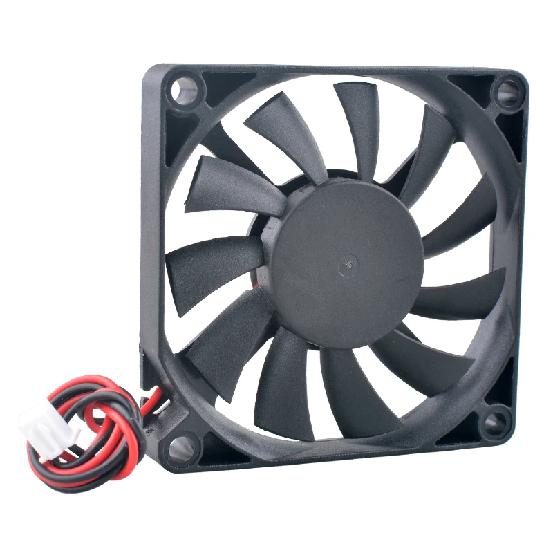 

ACP7010 Ультратонкий 70x70x10 мм осевой охлаждающий вентилятор постоянного тока 5 В/12 В/24 В 2-контактный для источника питания/преобразователя частоты