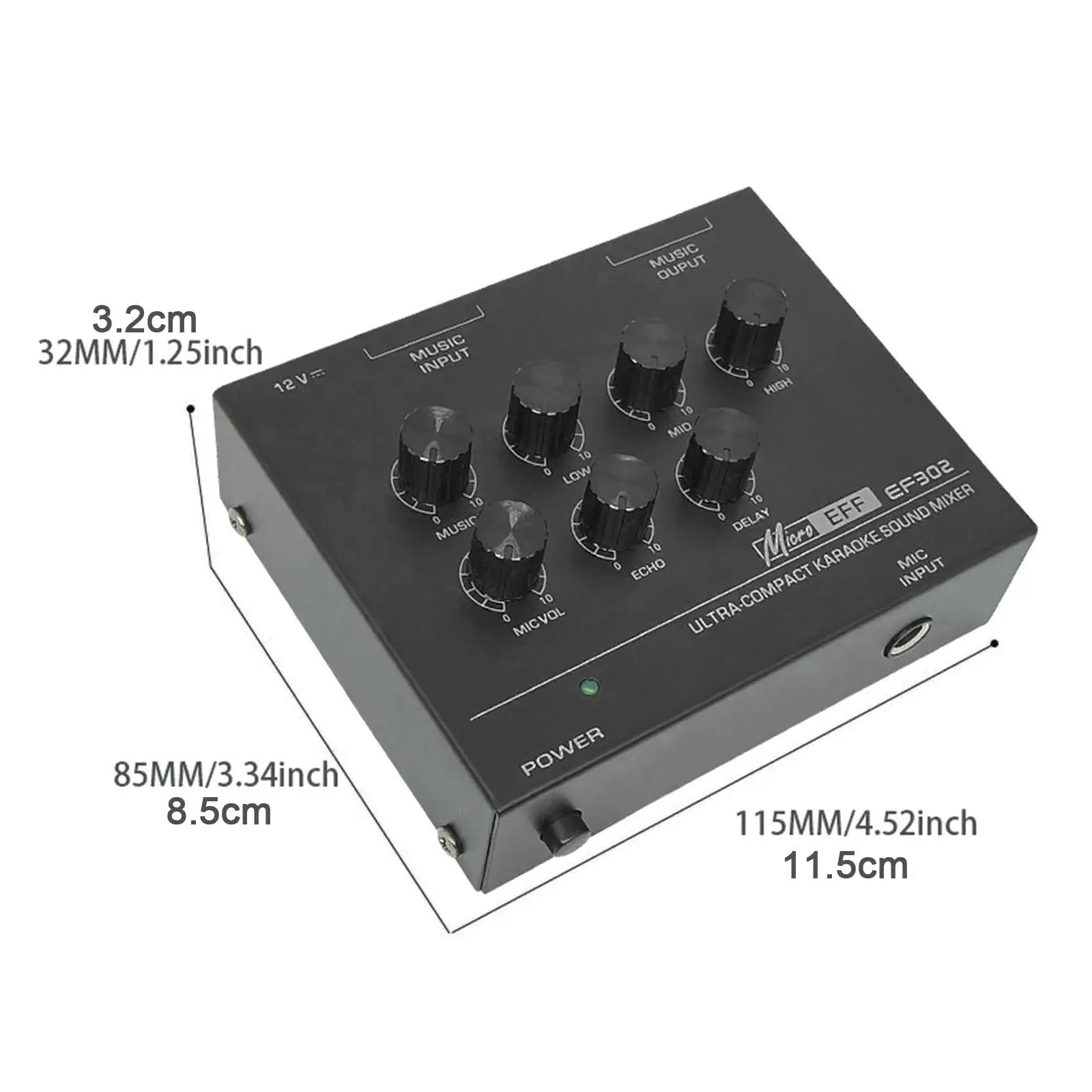 Mixer de som de karaokê Mixer de áudio doméstico portátil para uso doméstico de karaokê