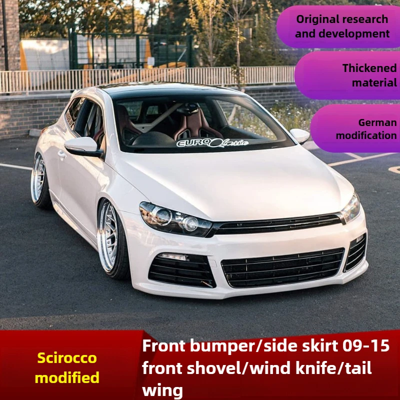 Passend für Volkswagen Scirocco modifizierter R-Version-Stoßstangen-Bodykit, Spoiler-Diffusor