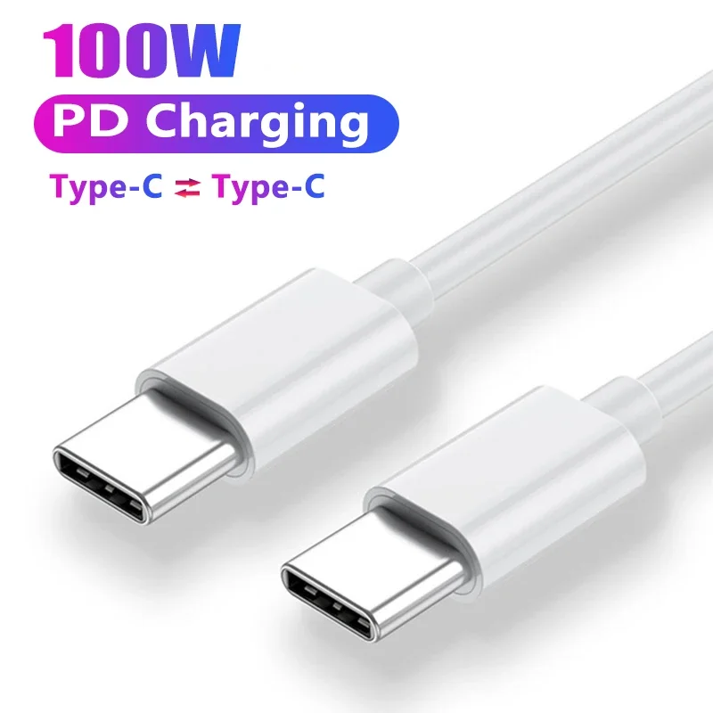PD 100W  USB C to USB Type C Cable Fast Charge Data Cable For Huawei For Samsung For Xiaomi For Macbook For iPad Data Line