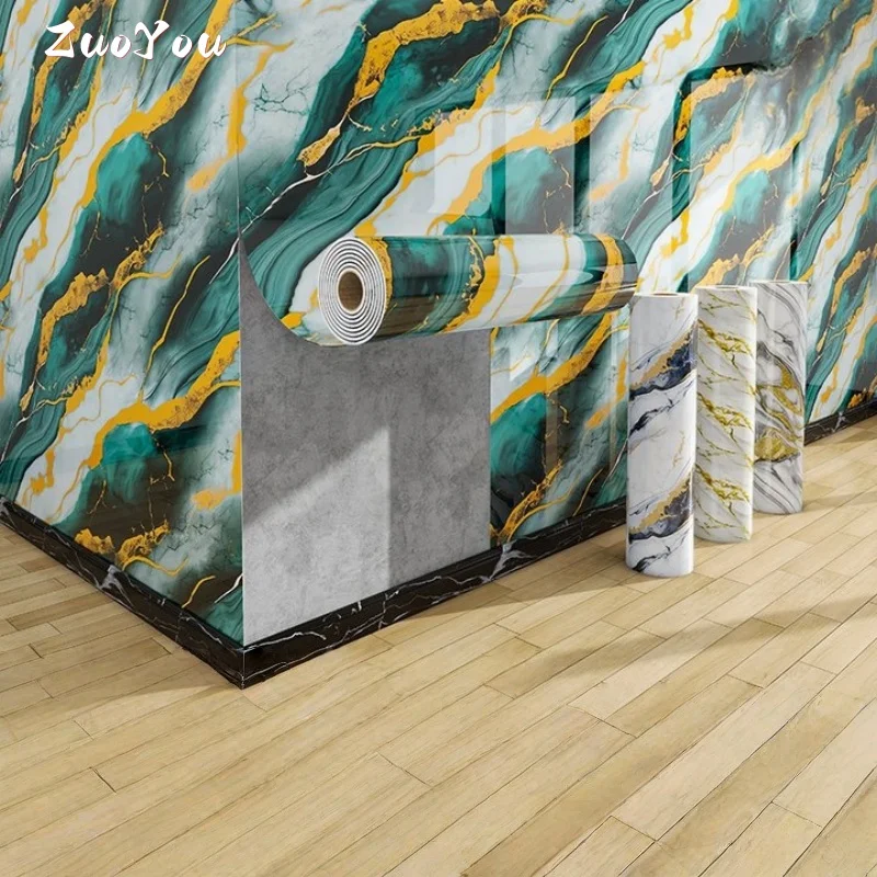 

Imitation Marble Self-adhesive Wallpaper for Kitchen Living Room Bedroom Renovation Waterproof Thick Foam Wall Stickers Decor