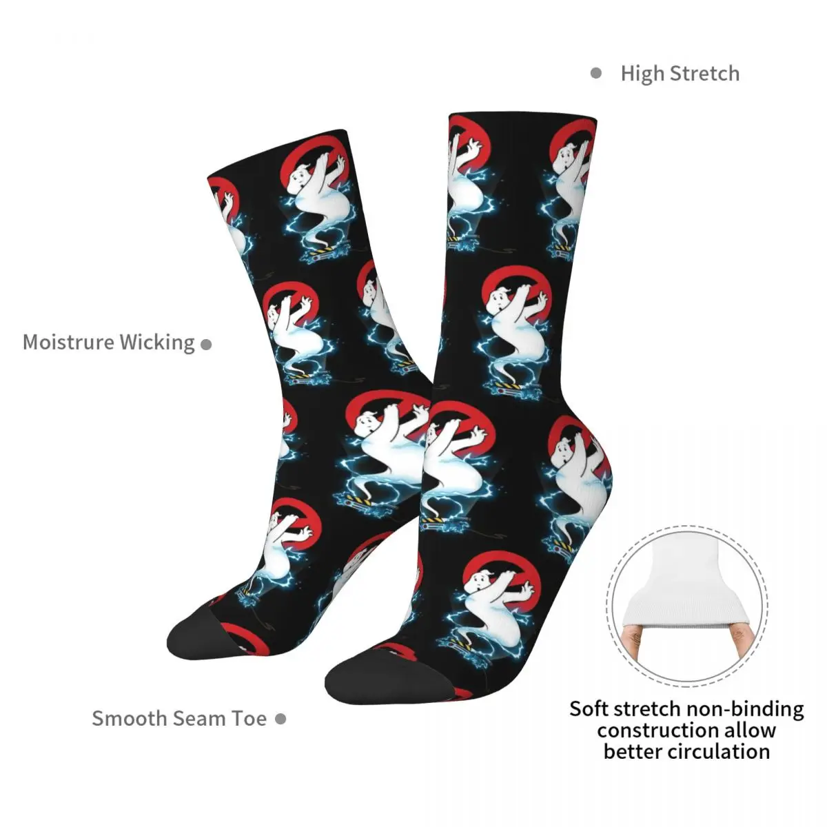 جميع المواسم طاقم جوارب Ghostbusters شعار الجوارب عارضة الجوارب الطويلة اكسسوارات للرجال النساء هدايا عيد الميلاد