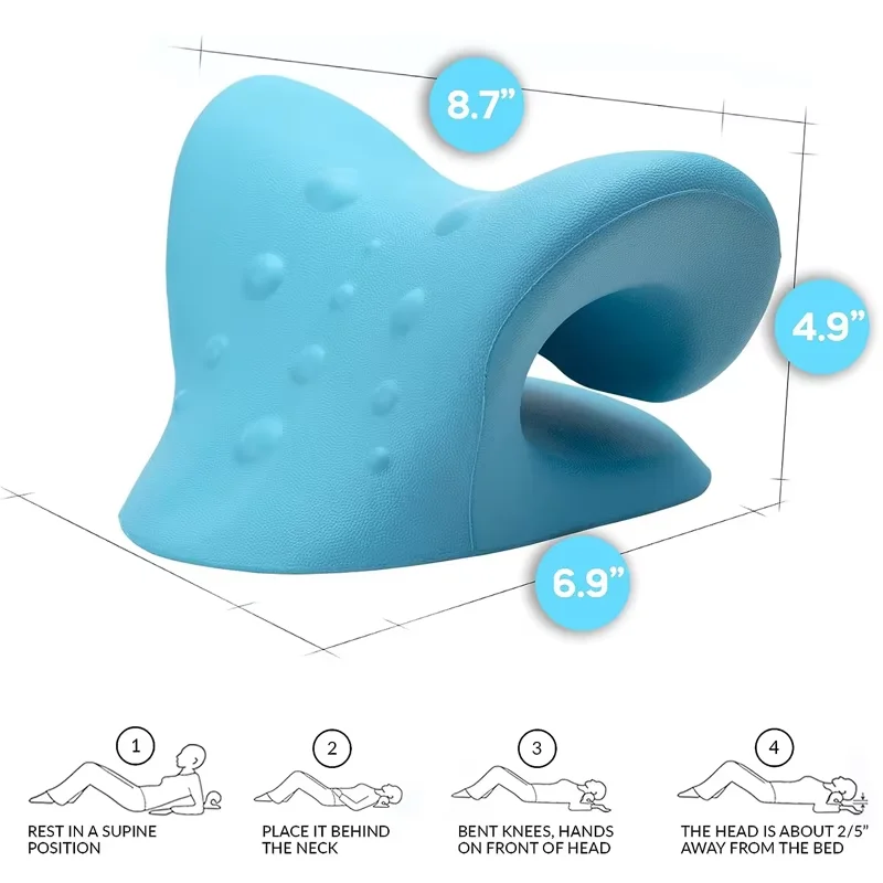 Neck Shoulder Stretcher Relaxer Cervical Chiropractic Traction Device Pillow For Side Back Stomach Sleeper Remedial Pillows image 2