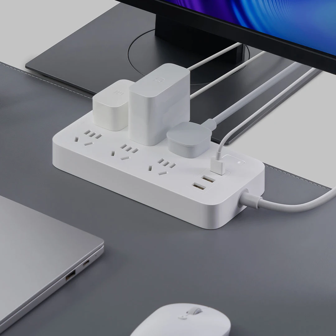 Xiaomi Mi mijia ciabatta 1.8m(5.9ft) 6 prese 10A 250V 2500W 3USB porta 5V 2.1A ricarica rapida protezione da sovraccarico di alta qualità