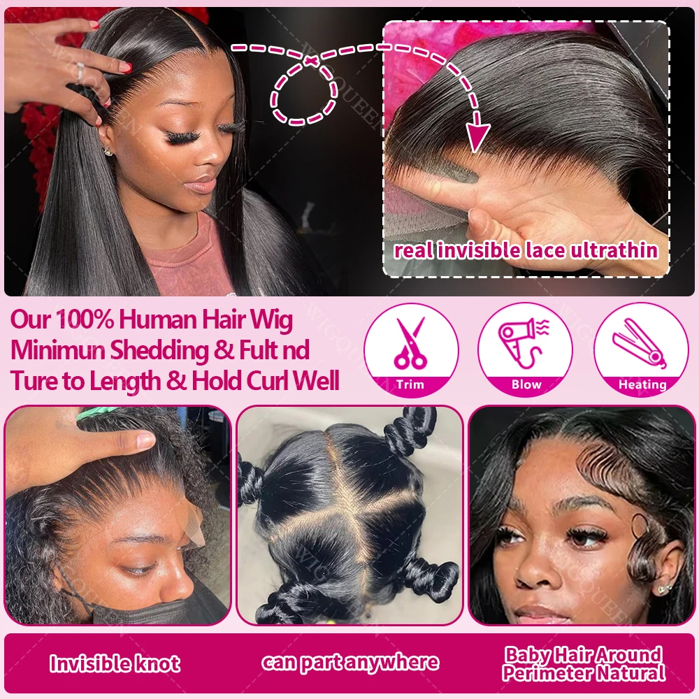 العظام مستقيم حقيقي كامل تذوب جلود 100% ريال HD شعر مستعار دانتيل شعري عقدة غير مرئية الرباط 360 كامل الدانتيل الجبهة الباروكات الشعر البشري #5