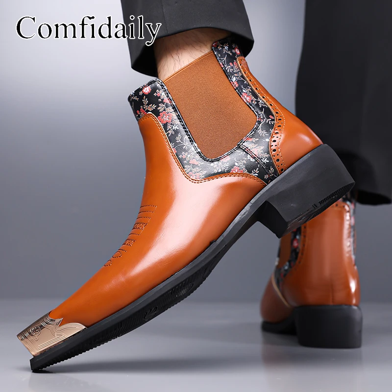 Men's High-Top Ankle Boots Casual Unique Street Style Plus Size Versatile