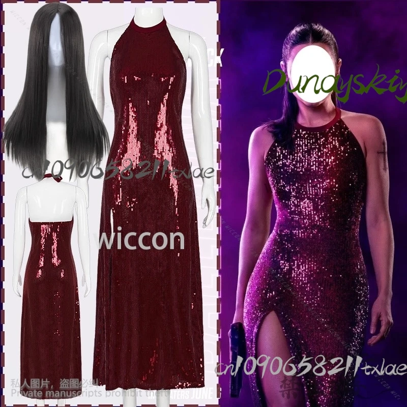 

Movie Baller Na Cosplay Sexy Summer Backless Sequins Halter Neck Evening Dresses Elegant Lolita Halloween Christmas Party Cos