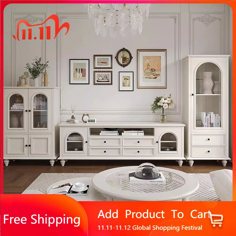 

White Cabinets Tv Stands Living Room Modern Aesthetic Minimalist Tv Table Drawers Designer Muebles Para Tv Trendy Furniture