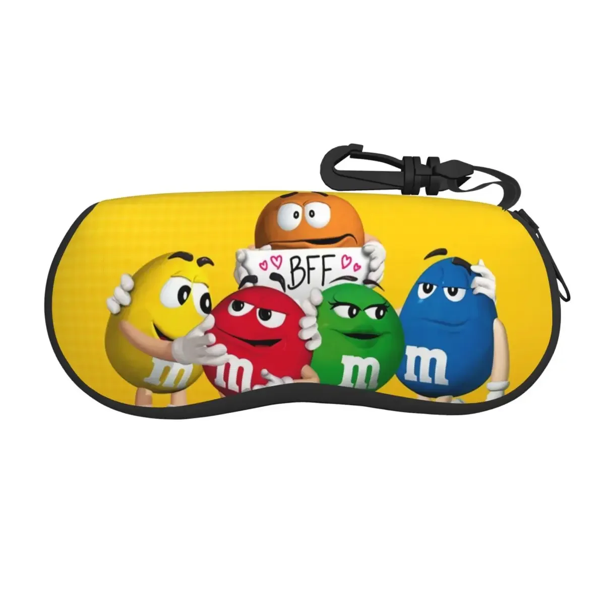 

Custom M&M Candy Character Glasses Case Portable Funny Candy Cartoons Shell Eyeglasses Case Sunglasses Box