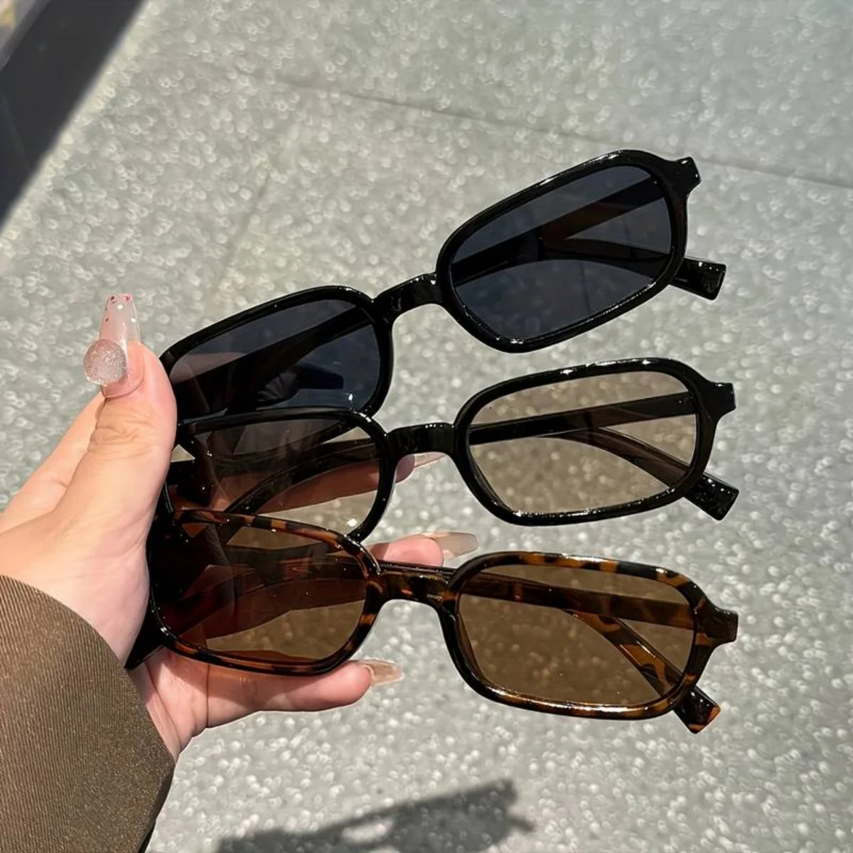 3 Stück modische Sonnenbrillen im europäischen und amerikanischen Retro-Stil für Herren und Damen, trendig, vielseitig, für den Sommer, Sonnenschutz und UV-Schutz