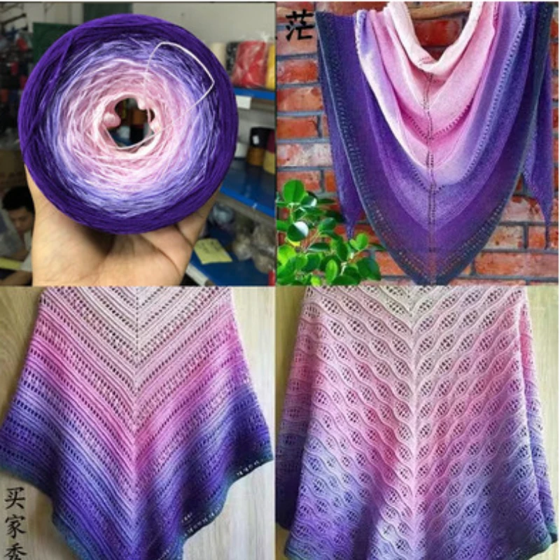 

300 г Разноцветная хлопковая пряжа «Радуга» для шарфов, шалей, юбок, шерстяных изделий своими руками