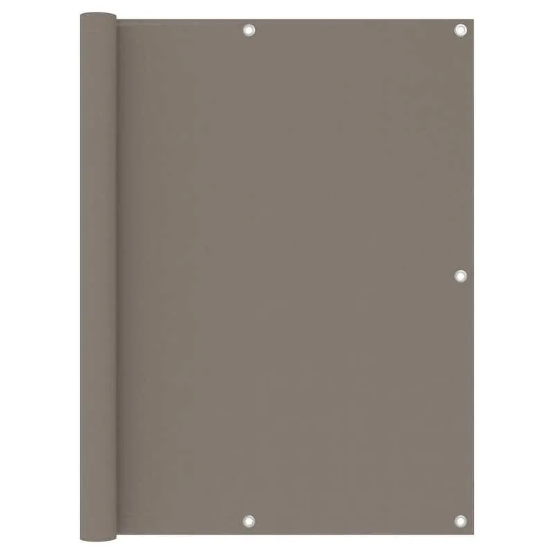Balkon-Sichtschutz Taupe 120x300 cm aus Oxford-Gewebe, geeignet für Terrassen und Balkone