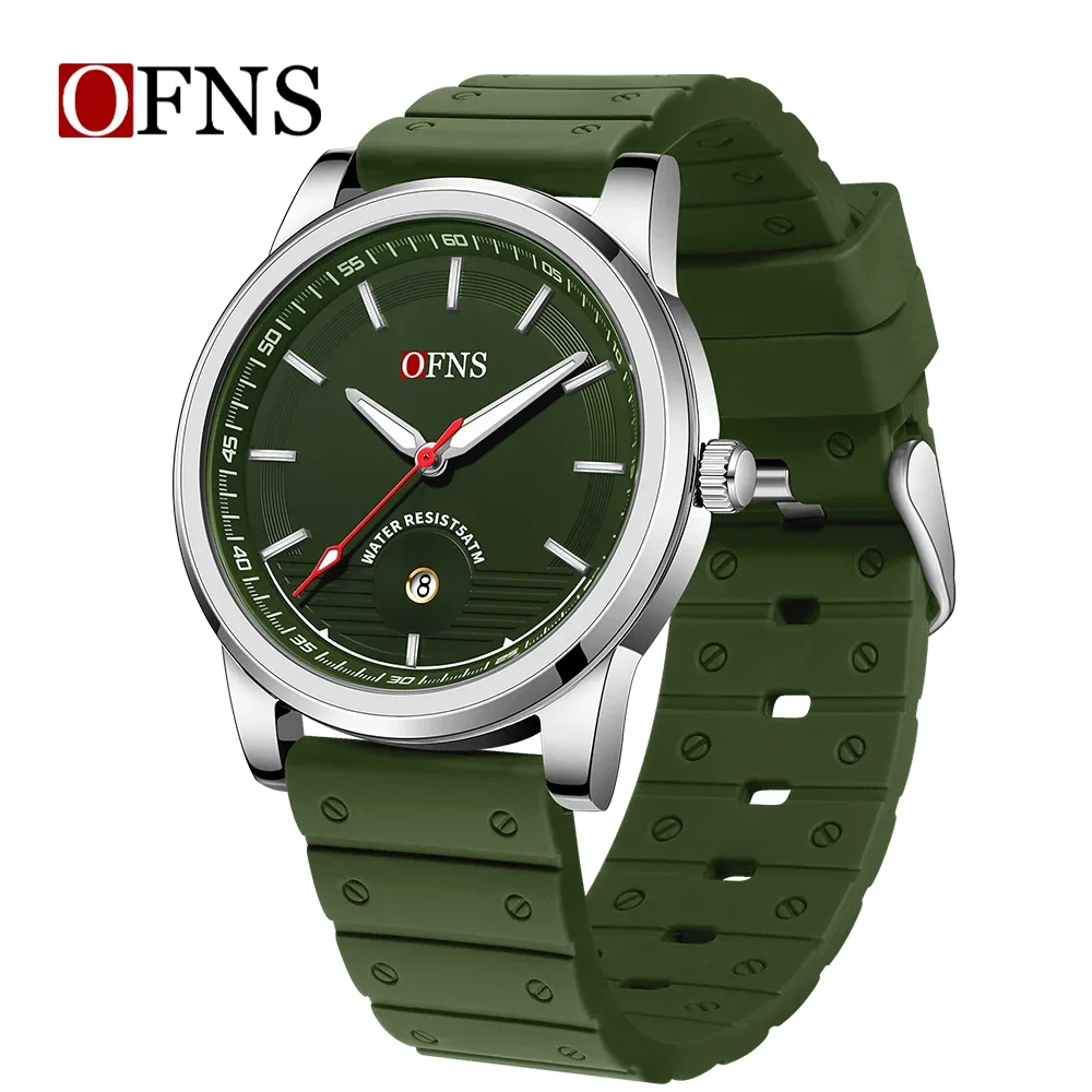 

OFNS SD8028 Sport Men Watch Luxury Military Business Fashion Waterproof Male Clock Rubber Quartz Original Wristwatch